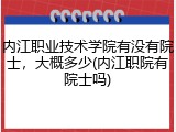 内江职业技术学院有没有院士，大概多少(内江职院有院士吗)