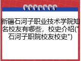 新疆石河子职业技术学院知名校友有哪些，校史介绍("石河子职院校友校史")