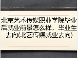 北京艺术传媒职业学院毕业后就业前景怎么样，毕业生去向(北艺传媒就业去向)