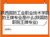 陕西国防工业职业技术学院的王牌专业是什么(陕国防职院王牌专业)