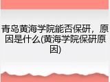 青岛黄海学院能否保研，原因是什么(黄海学院保研原因)