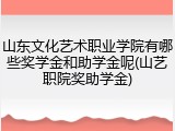 山东文化艺术职业学院有哪些奖学金和助学金呢(山艺职院奖助学金)