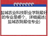 盐城农业科技职业学院最好的专业是哪个，详细阐述(盐城农院最佳专业)