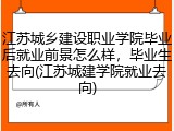 江苏城乡建设职业学院毕业后就业前景怎么样，毕业生去向(江苏城建学院就业去向)