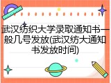 武汉纺织大学录取通知书一般几号发放(武汉纺大通知书发放时间)