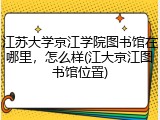 江苏大学京江学院图书馆在哪里，怎么样(江大京江图书馆位置)