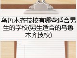 乌鲁木齐技校有哪些适合男生的学校(男生适合的乌鲁木齐技校)