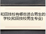 和田技校有哪些适合男生的学校(和田技校男生专业)