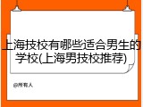 上海技校有哪些适合男生的学校(上海男技校推荐)
