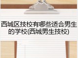 西城区技校有哪些适合男生的学校(西城男生技校)
