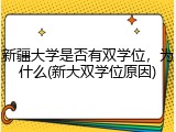 新疆大学是否有双学位，为什么(新大双学位原因)
