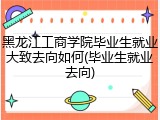 黑龙江工商学院毕业生就业大致去向如何(毕业生就业去向)
