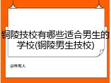 铜陵技校有哪些适合男生的学校(铜陵男生技校)