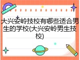 大兴安岭技校有哪些适合男生的学校(大兴安岭男生技校)