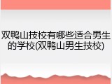 双鸭山技校有哪些适合男生的学校(双鸭山男生技校)