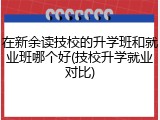 在新余读技校的升学班和就业班哪个好(技校升学就业对比)