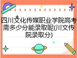 四川文化传媒职业学院高考需多少分能录取呢(川文传院录取分)