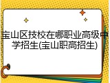 宝山区技校在哪职业高级中学招生(宝山职高招生)