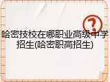 哈密技校在哪职业高级中学招生(哈密职高招生)