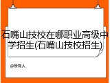 石嘴山技校在哪职业高级中学招生(石嘴山技校招生)