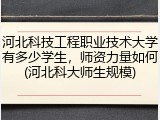 河北科技工程职业技术大学有多少学生，师资力量如何(河北科大师生规模)