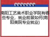 南阳工艺美术职业学院有哪些专业，就业前景如何(南阳美院专业就业)
