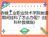 赤峰工业职业技术学院就读期间挂科了怎么办呢？(挂科补救措施)
