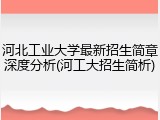 河北工业大学最新招生简章深度分析(河工大招生简析)
