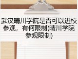 武汉晴川学院是否可以进校参观，有何限制(晴川学院参观限制)