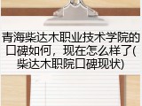 青海柴达木职业技术学院的口碑如何，现在怎么样了(柴达木职院口碑现状)