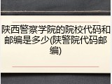 陕西警察学院的院校代码和邮编是多少(陕警院代码邮编)