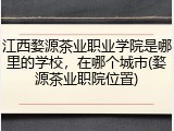 江西婺源茶业职业学院是哪里的学校，在哪个城市(婺源茶业职院位置)