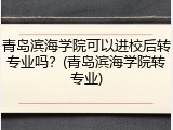 青岛滨海学院可以进校后转专业吗？(青岛滨海学院转专业)