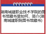 湖南城建职业技术学院的图书馆藏书量如何，简介(湖南城建职院图书馆藏书)