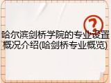 哈尔滨剑桥学院的专业设置概况介绍(哈剑桥专业概览)