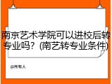 南京艺术学院可以进校后转专业吗？(南艺转专业条件)