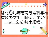 湖北幼儿师范高等专科学校有多少学生，师资力量如何(湖北幼专师生规模)