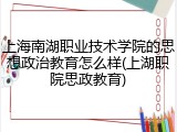 上海南湖职业技术学院的思想政治教育怎么样(上湖职院思政教育)