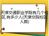 天津交通职业学院有几个校区,有多少人(天津交院校区人数)