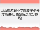 山西旅游职业学院要多少分才能进(山西旅院录取分数线)
