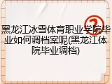 黑龙江冰雪体育职业学院毕业如何调档案呢(黑龙江体院毕业调档)