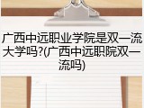 广西中远职业学院是双一流大学吗?(广西中远职院双一流吗)