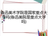 鲁迅美术学院是国家重点大学吗(鲁迅美院是重点大学吗)
