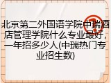 北京第二外国语学院中瑞酒店管理学院什么专业最好，一年招多少人(中瑞热门专业招生数)