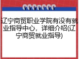 辽宁商贸职业学院有没有就业指导中心，详细介绍(辽宁商贸就业指导)