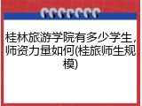 桂林旅游学院有多少学生，师资力量如何(桂旅师生规模)