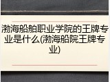 渤海船舶职业学院的王牌专业是什么(渤海船院王牌专业)