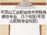 平顶山工业职业技术学院有哪些专业，几个校区(平顶山职院专业校区)