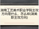 湖南工艺美术职业学院主攻方向是什么，怎么样(湖美职主攻方向)