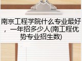 南京工程学院什么专业最好，一年招多少人(南工程优势专业招生数)
